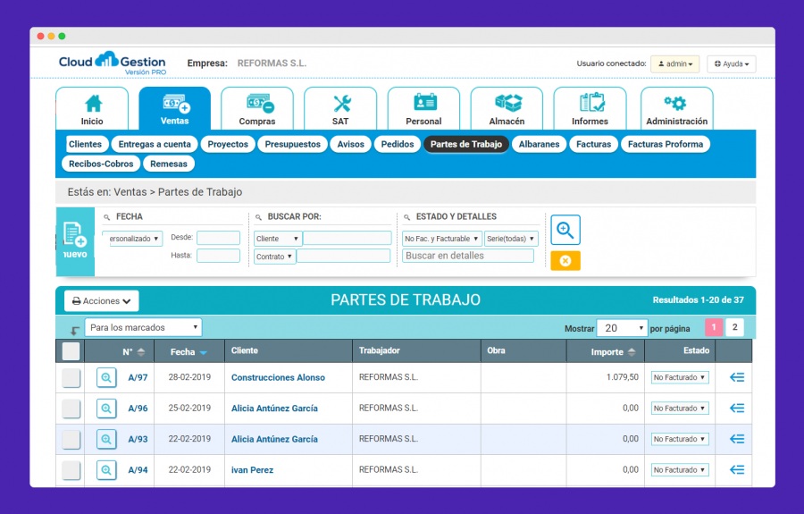 Cloud Gestion SAT