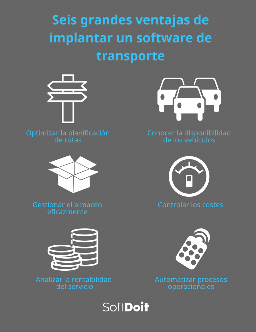 Seis grandes ventajas para nuestro negocio al implantar un software de transporte 