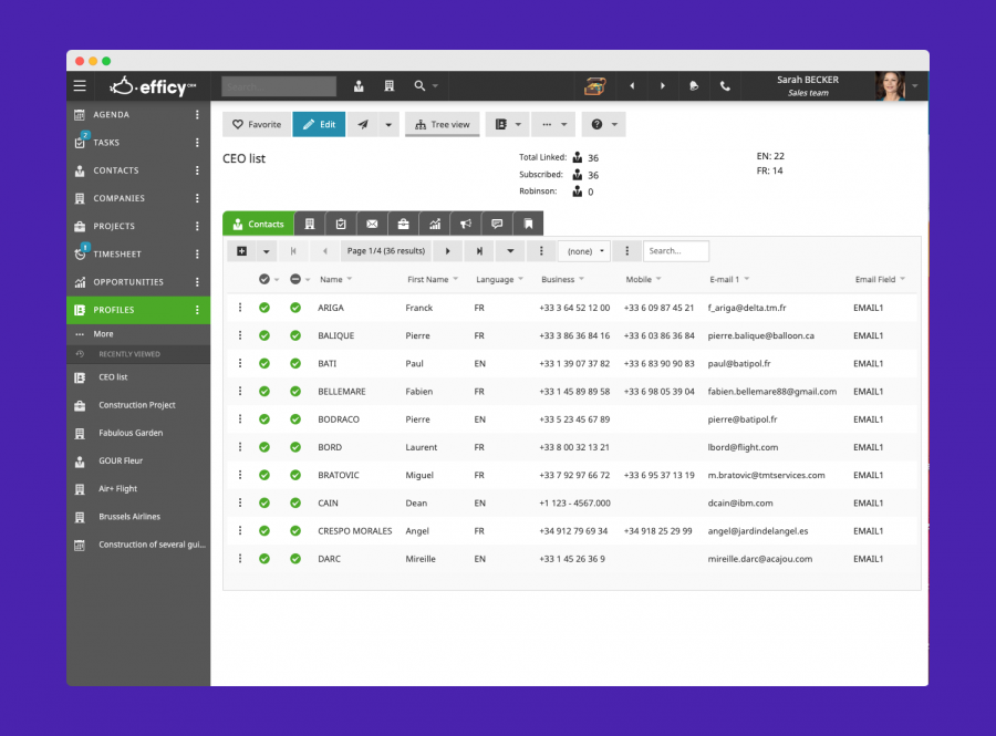 Efficy CRM & Marketing Automation